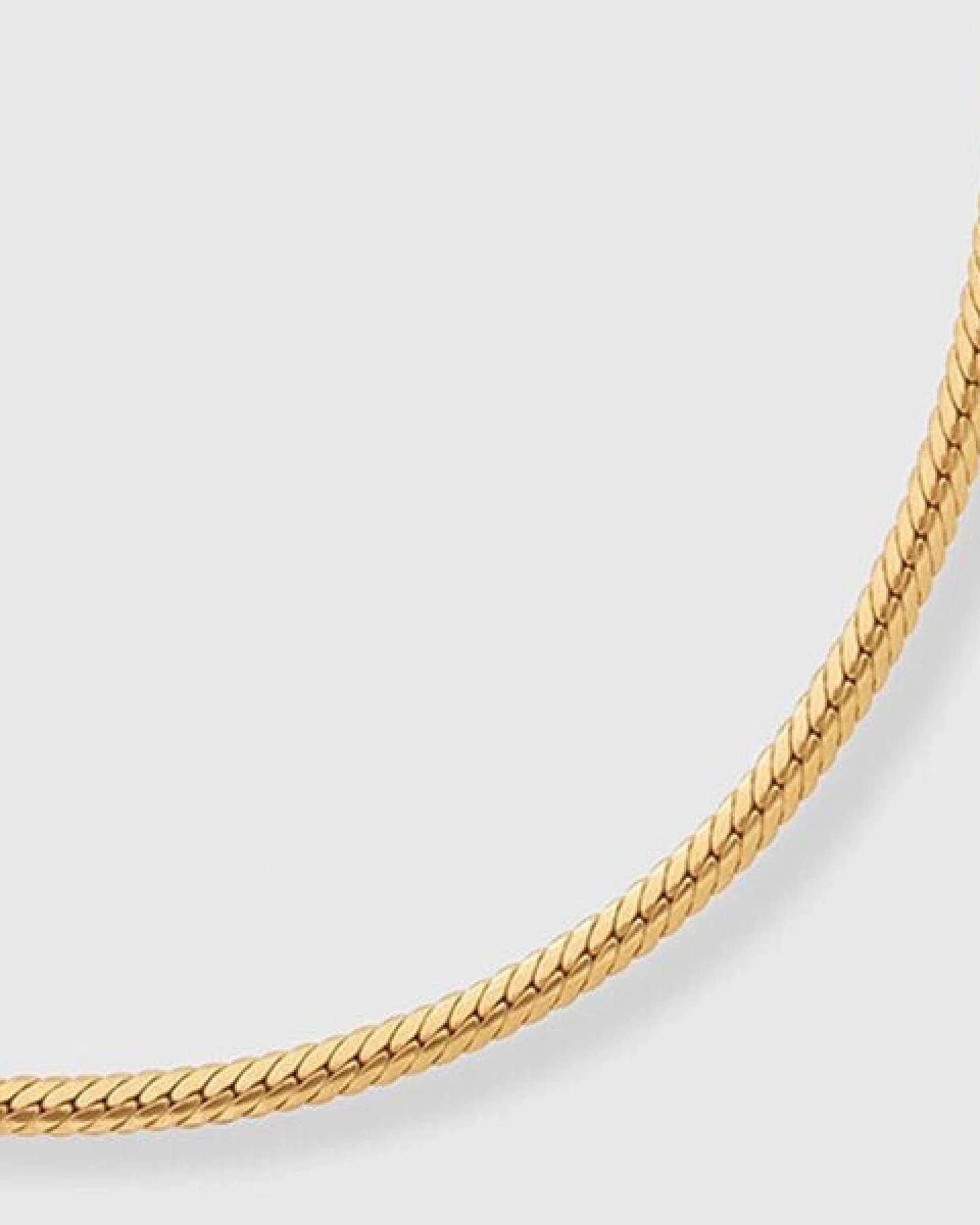 fejn jewelry Kette 'big flat chain' - flache Schlangenkette – Ansicht 2