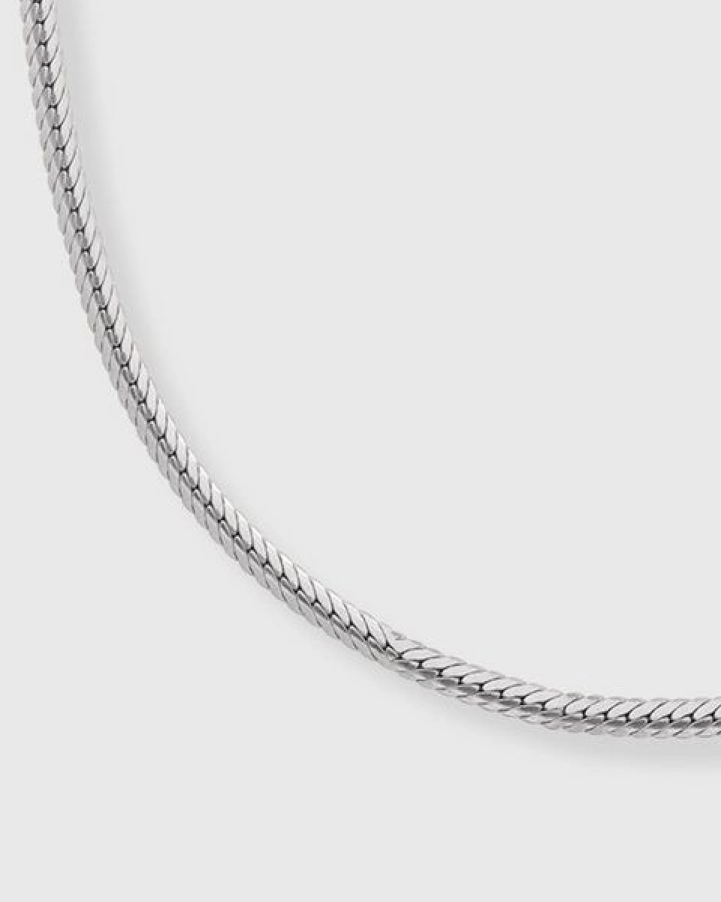 fejn jewelry Kette 'big flat chain' - flache Schlangenkette – Ansicht 4