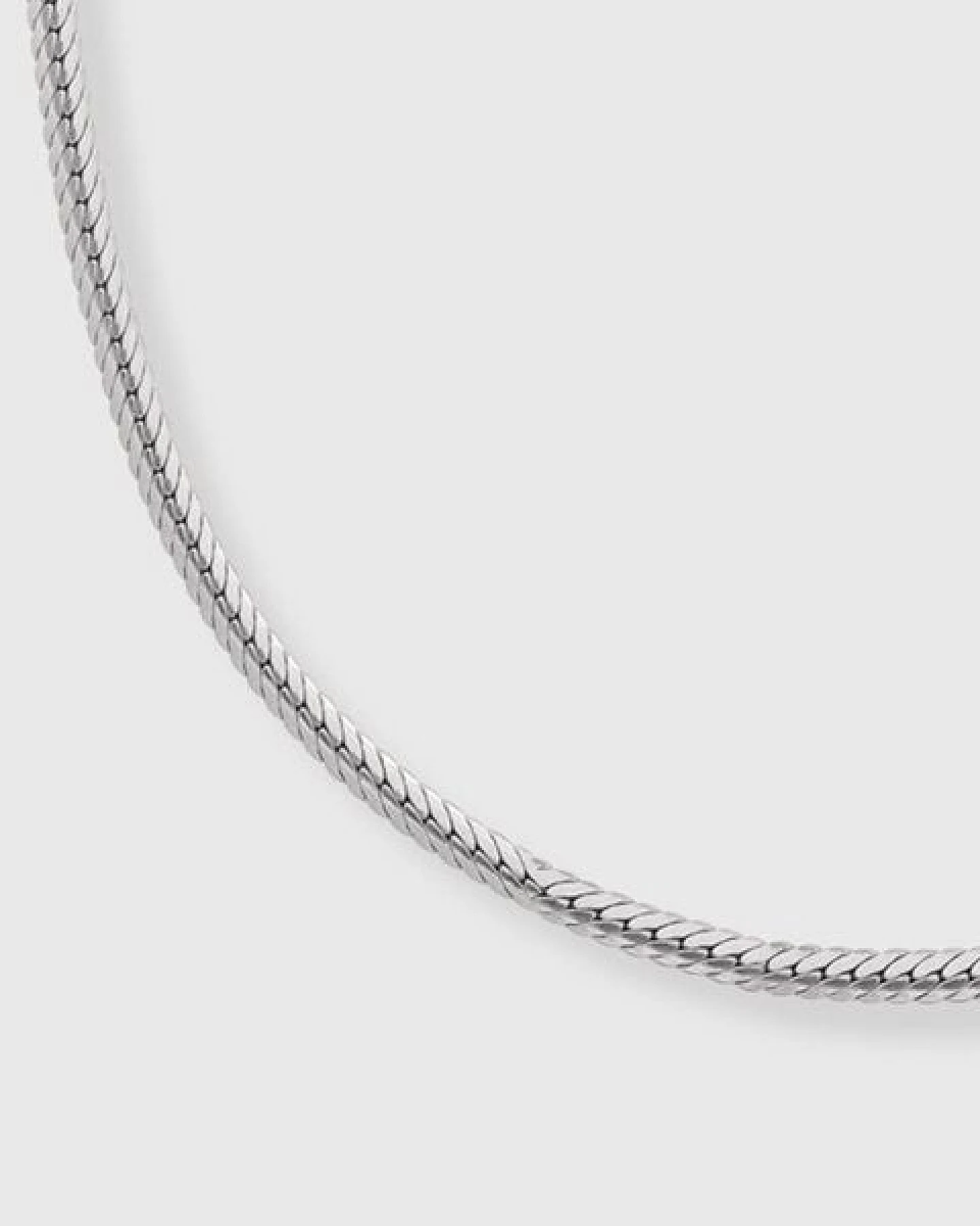 fejn jewelry Kette 'big flat chain' - flache Schlangenkette – Ansicht 4