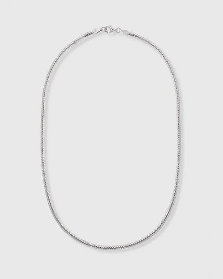 fejn jewelry Kette 'big flat chain' - flache Schlangenkette