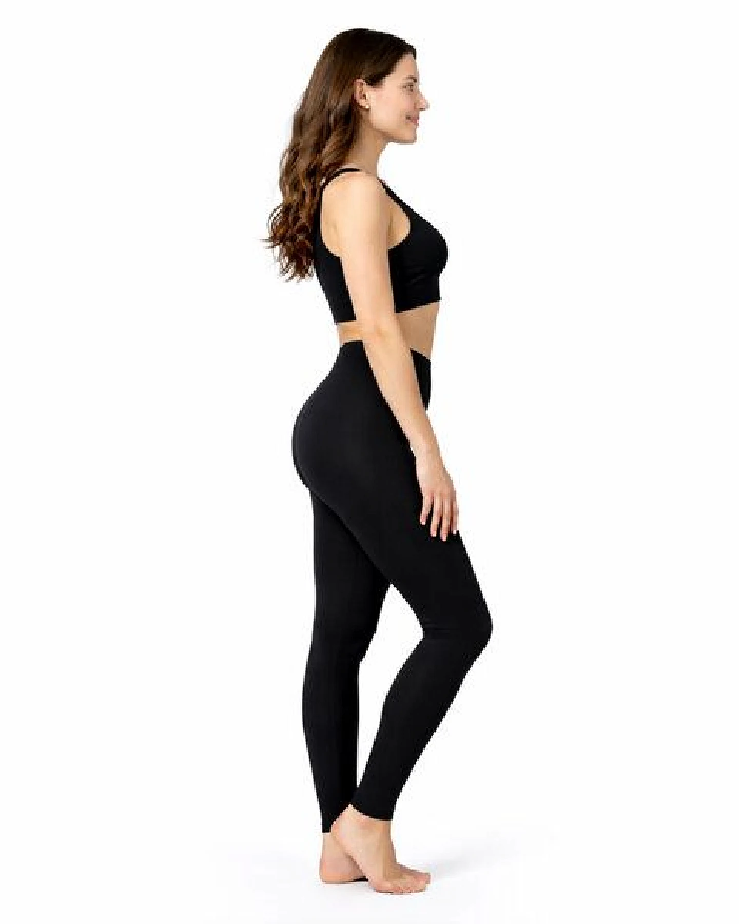 Bruno Barella Damen Thermo-Leggings Schwarz – Seamless, Innen angeraut & extra warm – Ansicht 3