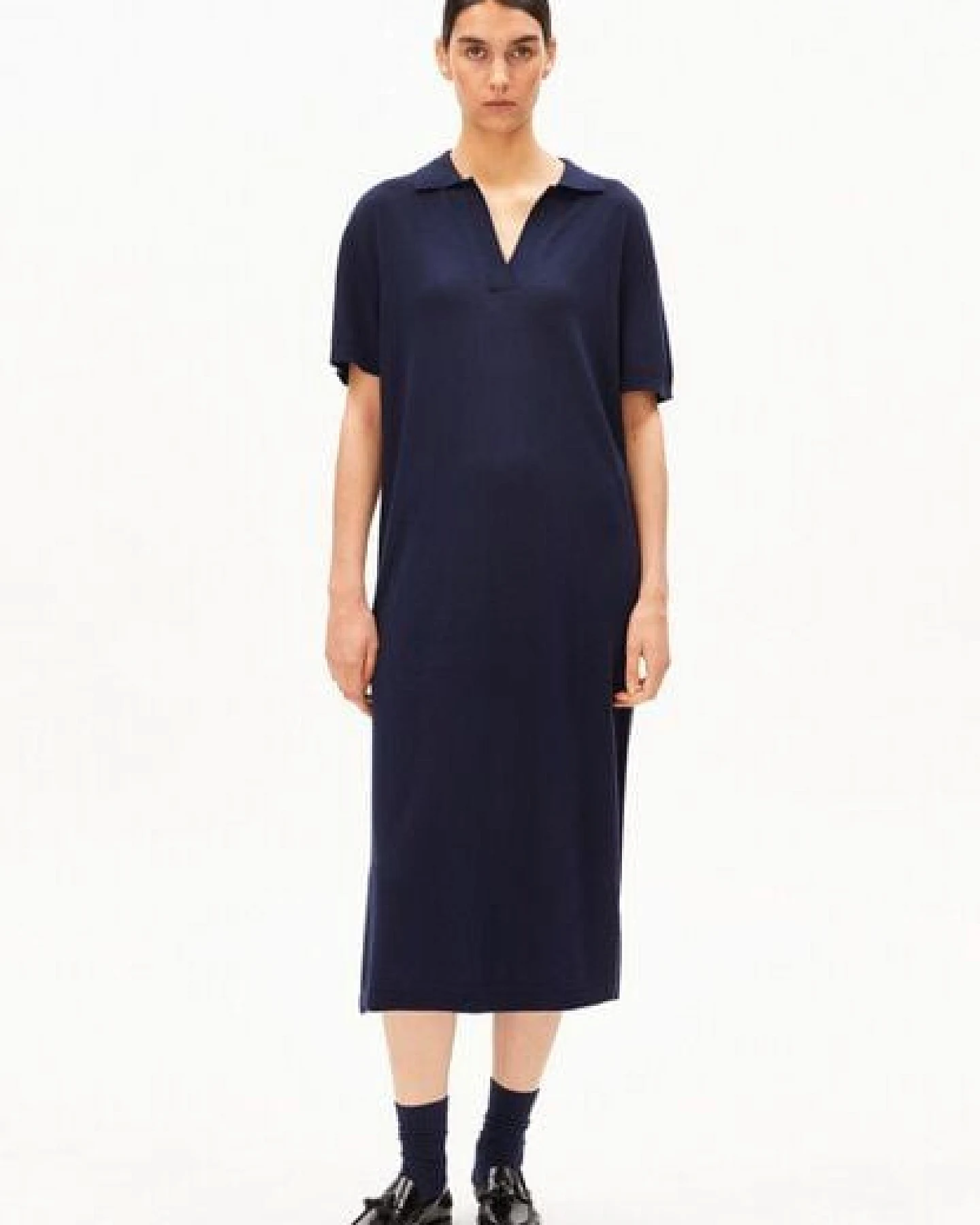 ARMEDANGELS FINE POLO Damen Strickkleid aus Bio-Baumwoll Mix – Ansicht 4