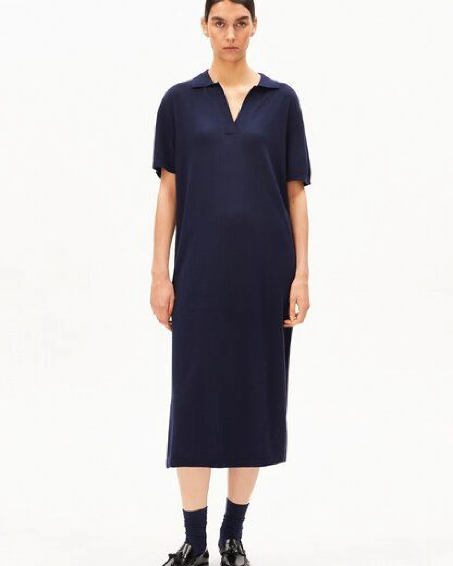 ARMEDANGELS FINE POLO Damen Strickkleid aus Bio-Baumwoll Mix – Ansicht 4
