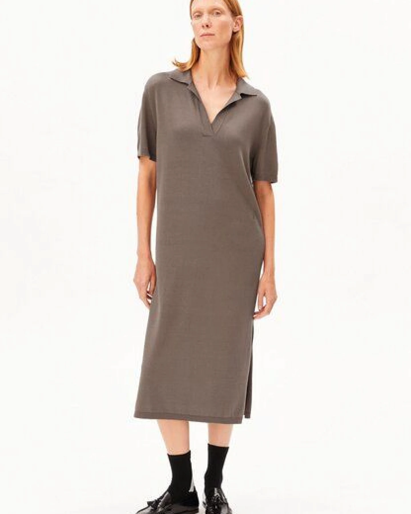ARMEDANGELS FINE POLO Damen Strickkleid aus Bio-Baumwoll Mix – Ansicht 4
