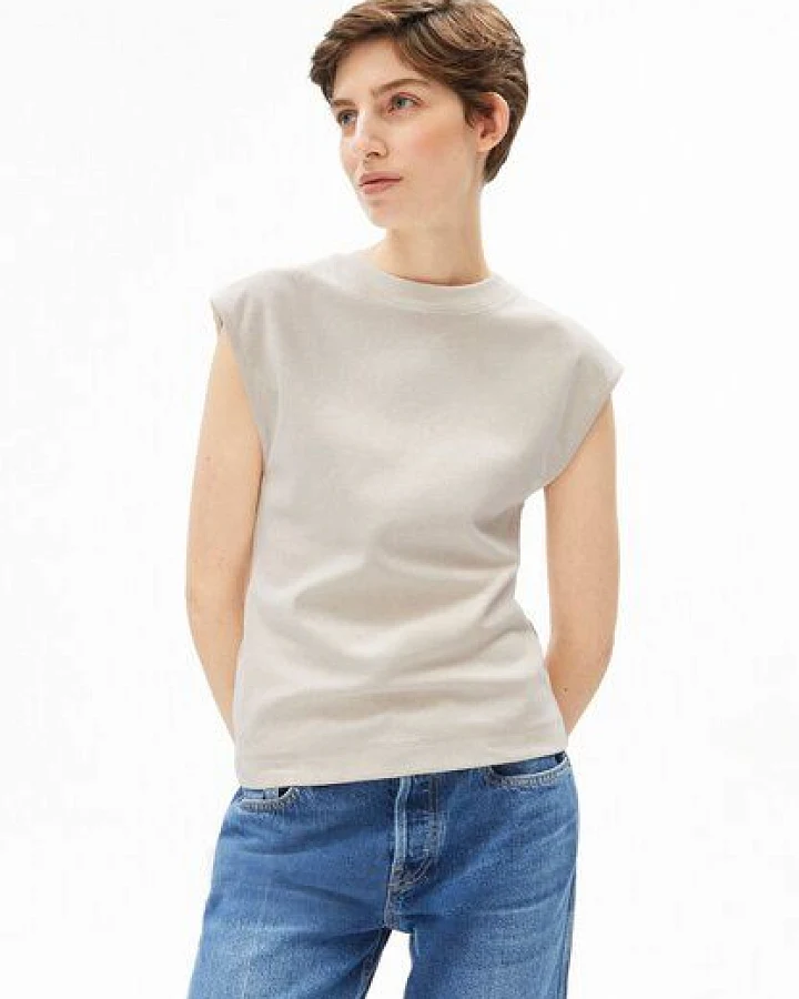 ARMEDANGELS UN-WASTED Damen Top aus recyceltem Baumwoll Mix