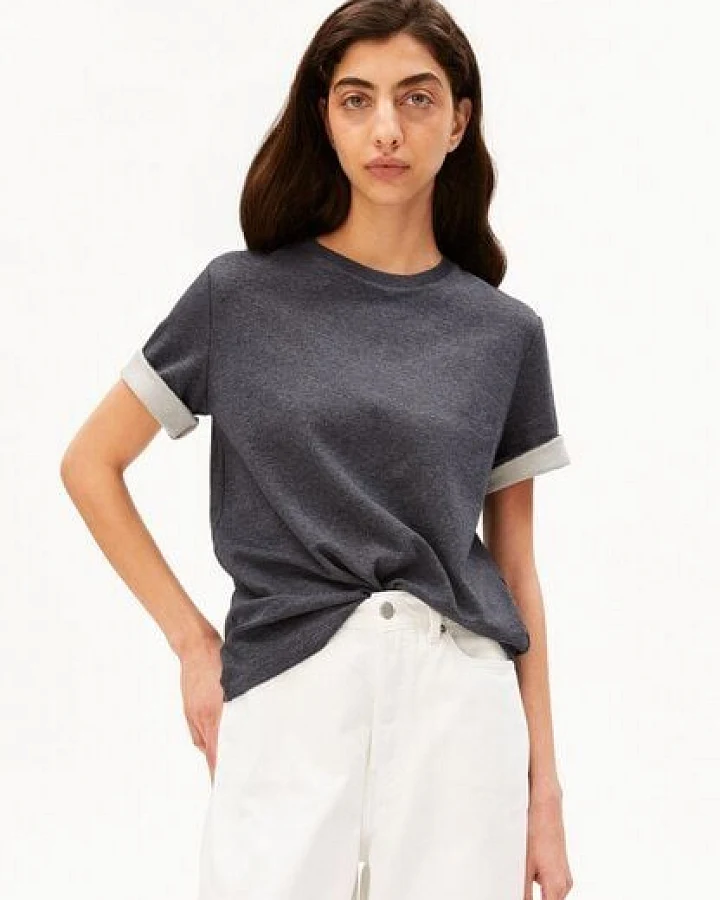 Produktseite: ARMEDANGELS UN-WASTED Damen T-Shirt aus recyceltem Baumwoll Mix