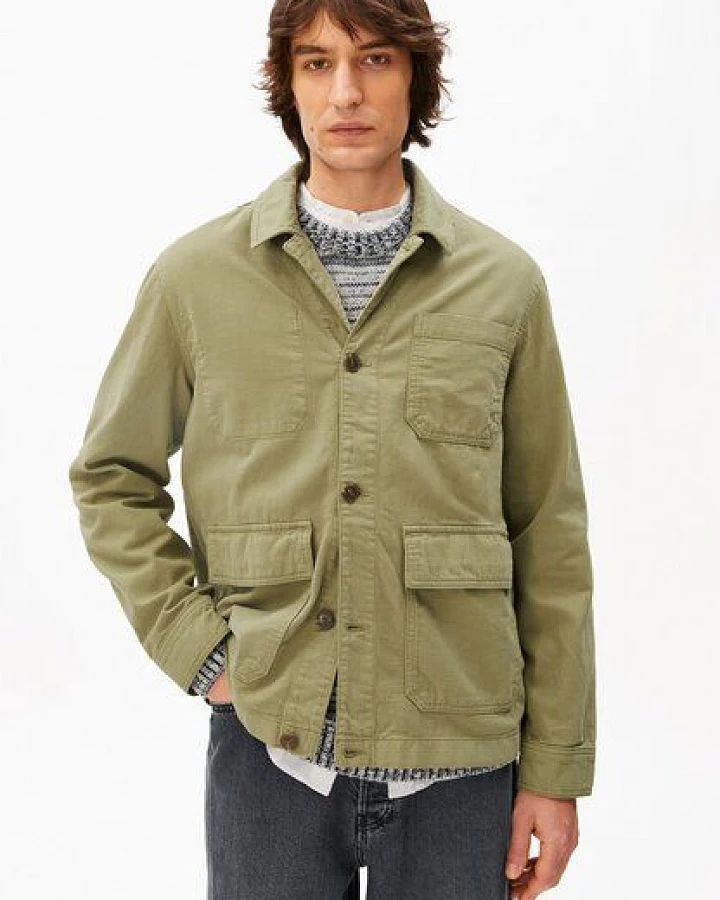 Produktseite: ARMEDANGELS COTTON LINEN Herren Overshirt aus Baumwoll-Leinen-Mix