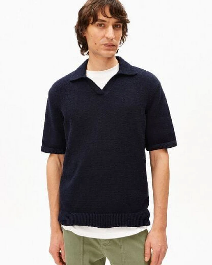 Produktseite: ARMEDANGELS BOUCLE Herren Polo aus Bio-Baumwoll Mix