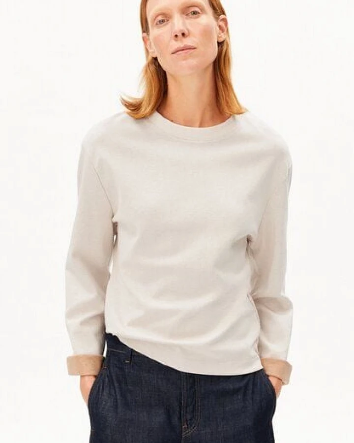 ARMEDANGELS UN-WASTED Damen Longsleeve aus recyceltem Baumwoll Mix