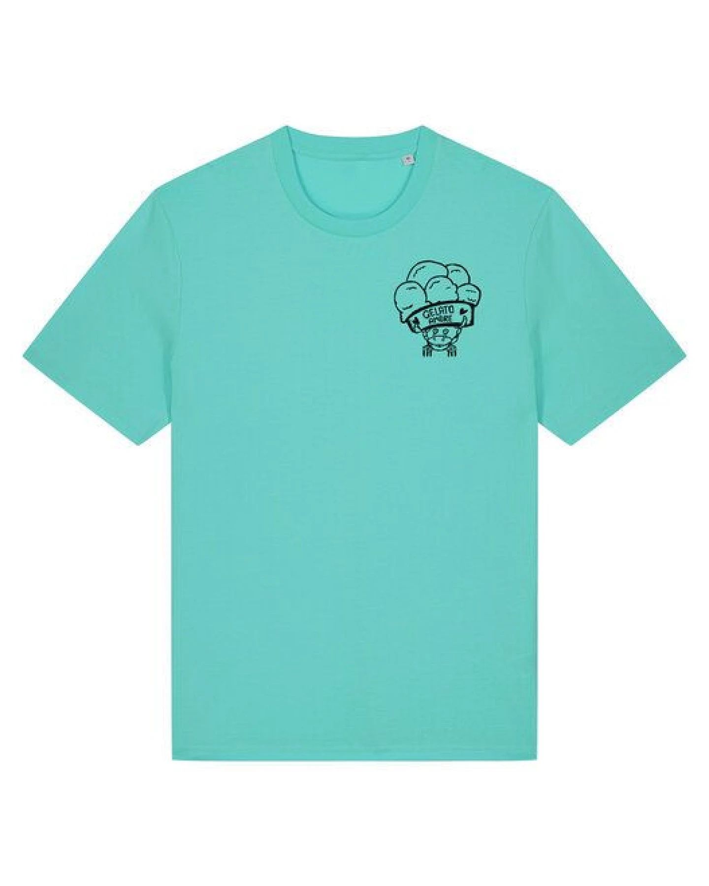 päfjes Gelato Amore / Eis Krabbe mit Eisbecher - Fair Bio Männer Unisex T-Shirt – Ansicht 2