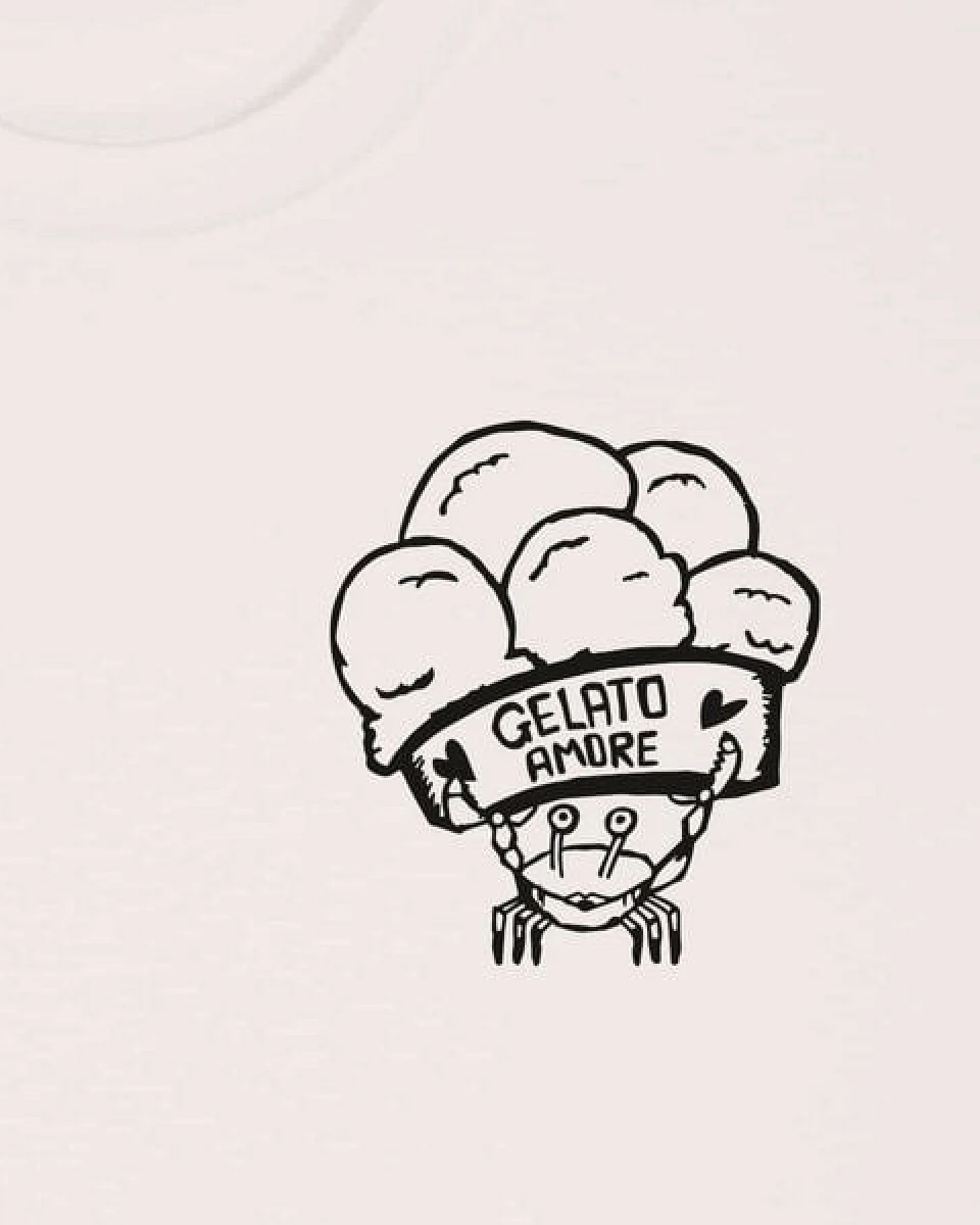 päfjes Gelato Amore / Eis Krabbe mit Eisbecher - Fair Bio Männer Unisex T-Shirt – Ansicht 3