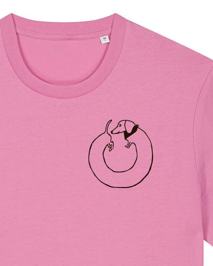 päfjes Dackel Hund Kreis Po - Unisex Männer T-Shirt Bio & Fair