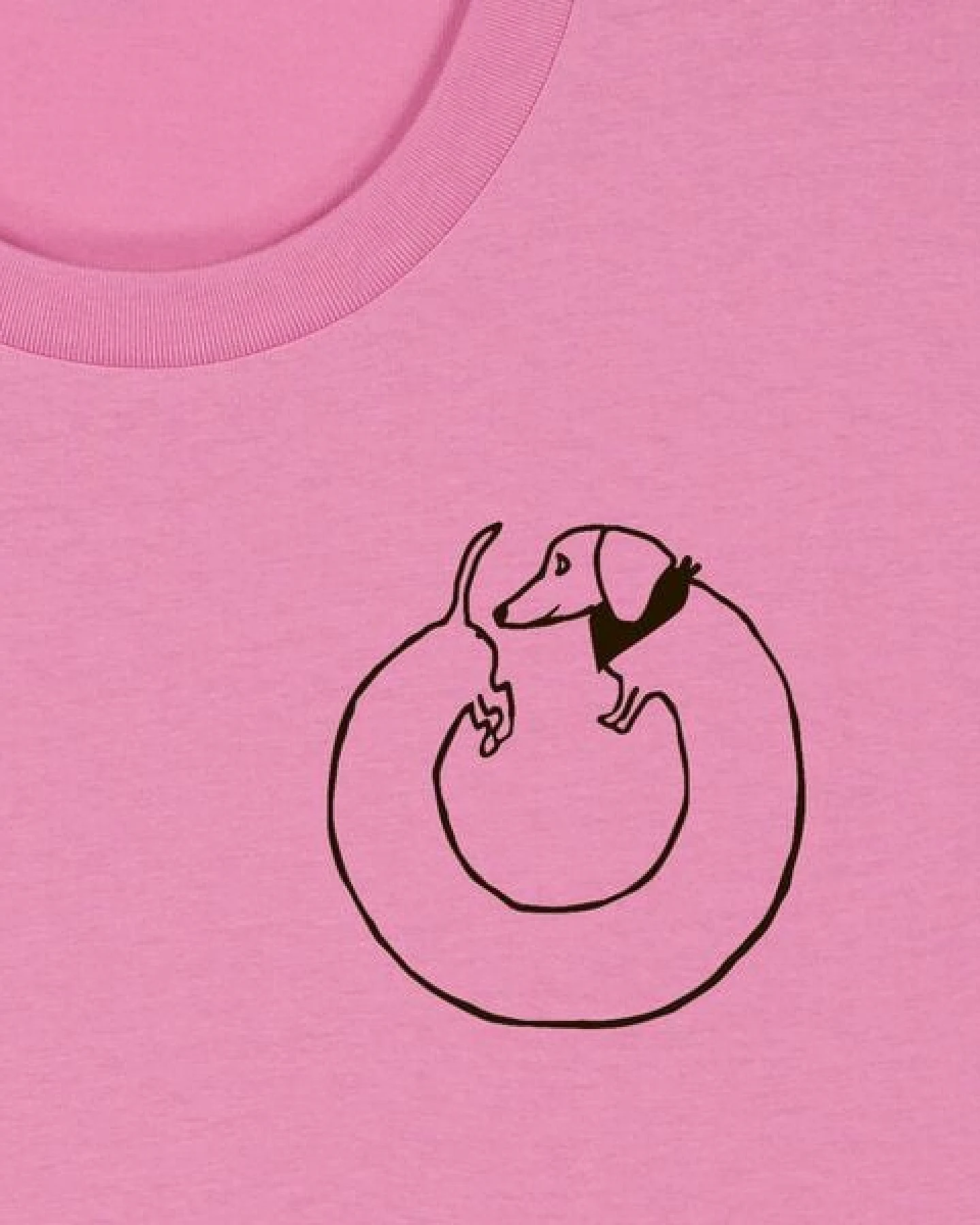 päfjes Dackel Hund Kreis Po - Unisex Männer T-Shirt Bio & Fair – Ansicht 3
