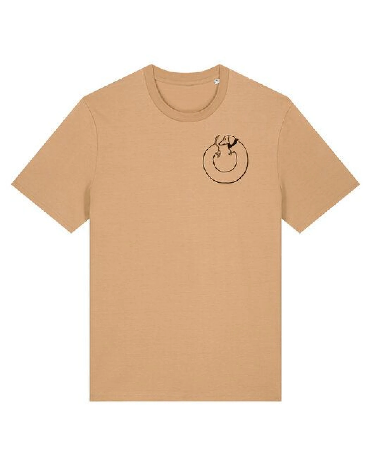 päfjes Dackel Hund Kreis Po - Unisex Männer T-Shirt Bio & Fair – Ansicht 2