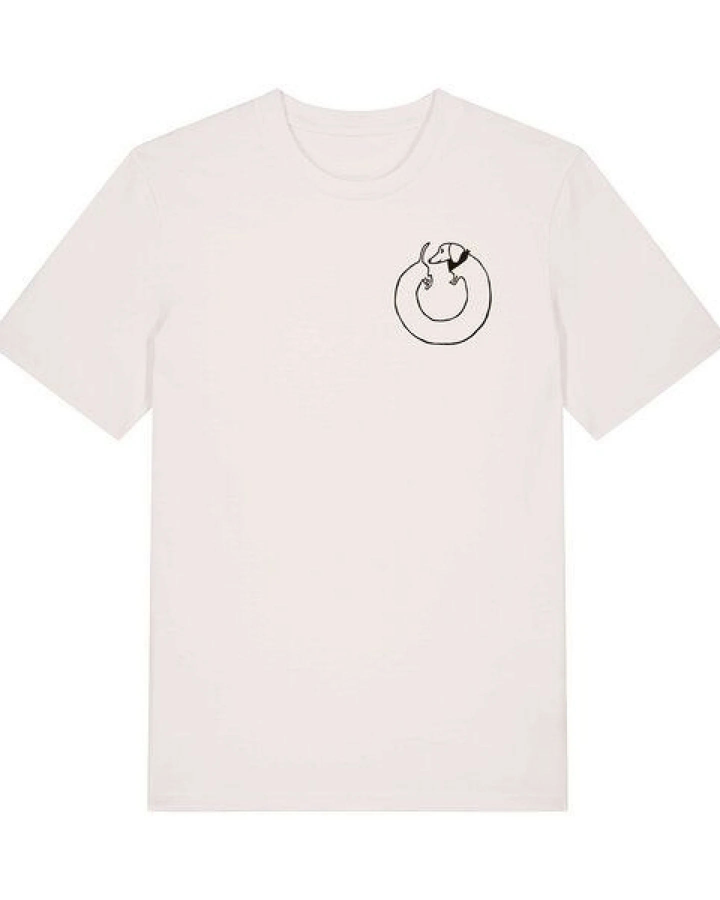 päfjes Dackel Hund Kreis Po - Unisex Männer T-Shirt Bio & Fair – Ansicht 2