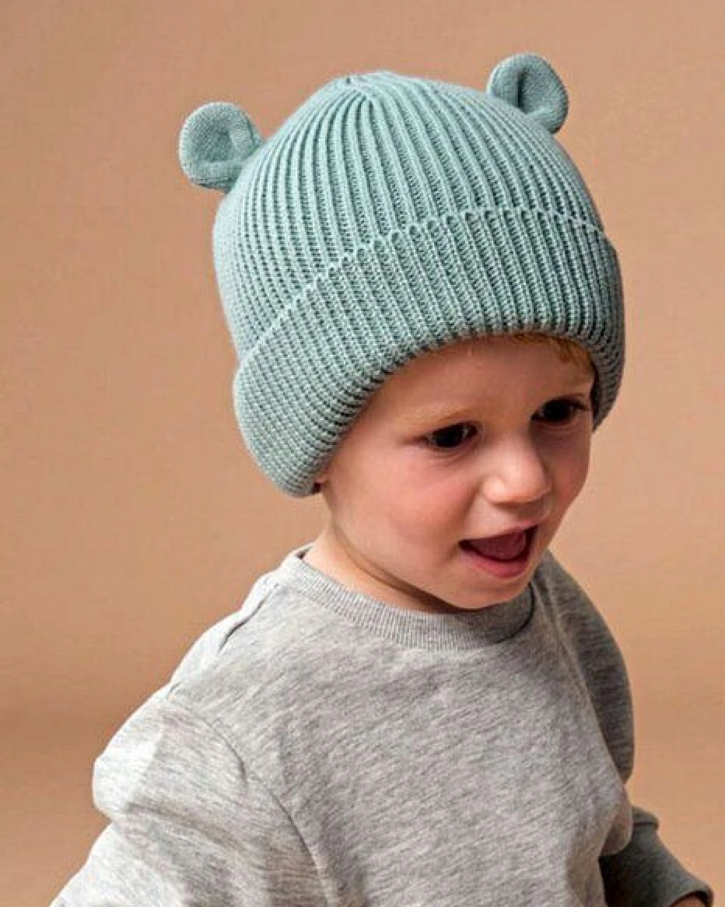Beechfield Baby Bear Beanie Wintermützen Baby Mütze mit Bärenohren – Ansicht 2