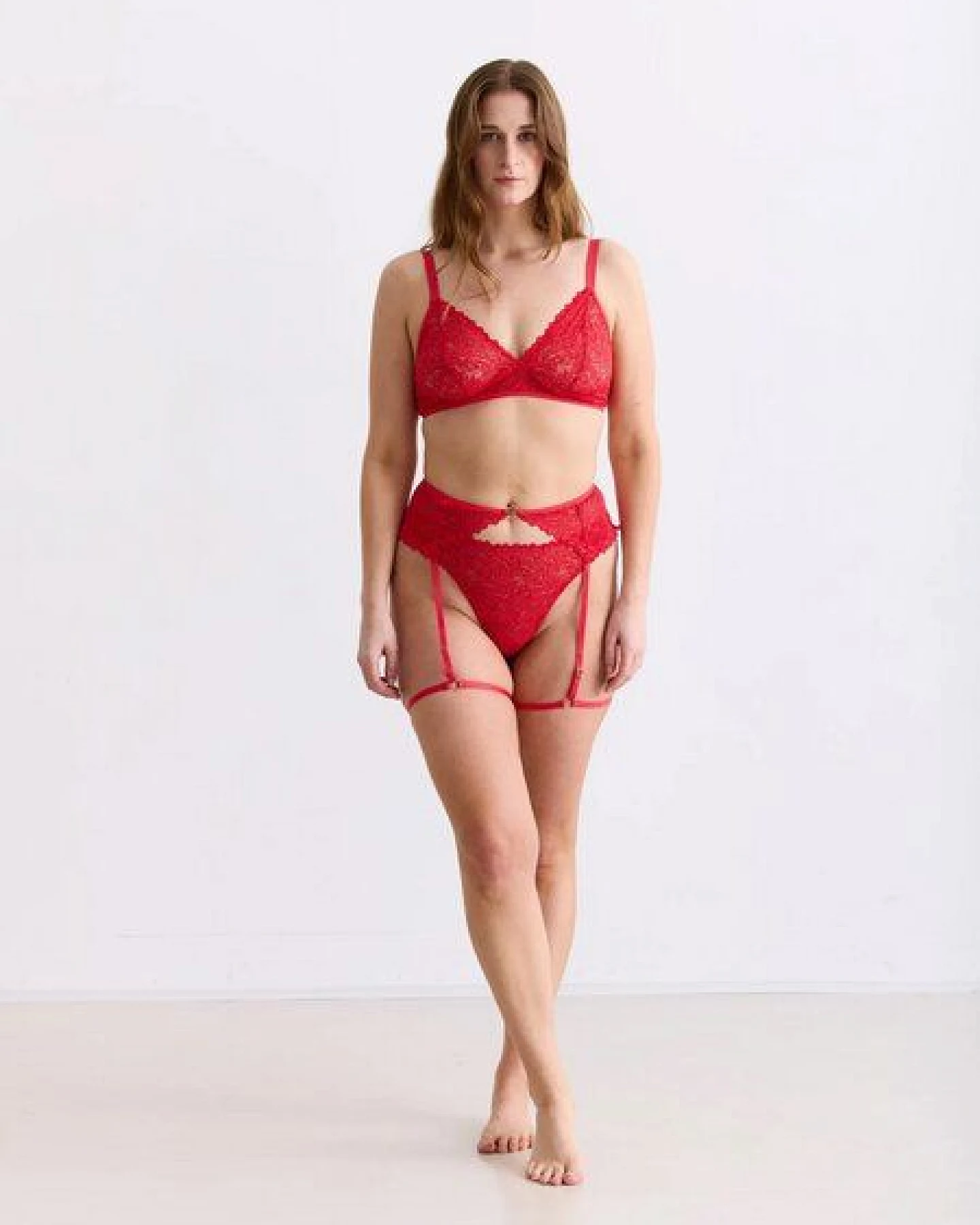 erlich textil Dreamy Lace Strapsgürtel mit Spitze, made in Europe – Ansicht 3