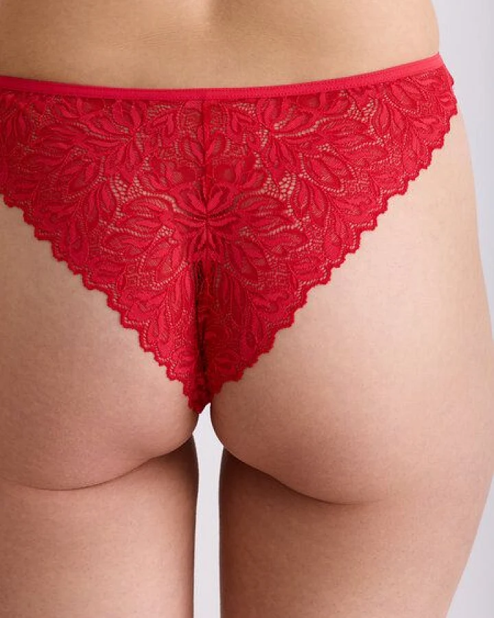 erlich textil Dreamy Lace Brazil Slip mit Spitze aus recyceltem Polyamid, made in Europe
