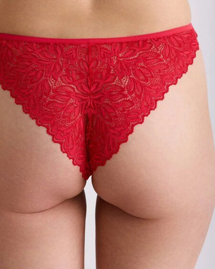 Produktseite: erlich textil Dreamy Lace Brazil Slip mit Spitze, made in Europe