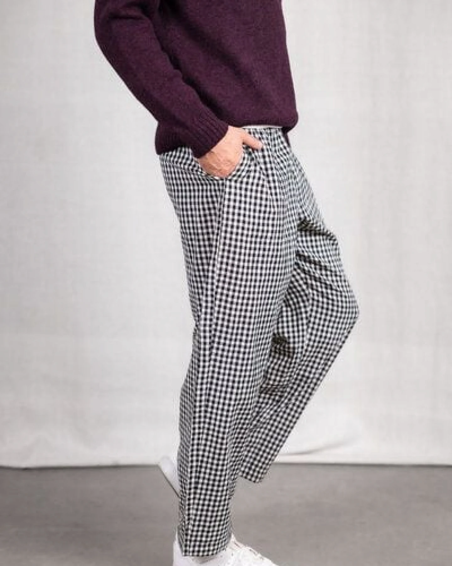Jyoti - Fair Works Bio-Baumwoll Hose Jhan Kariert – Ansicht 4