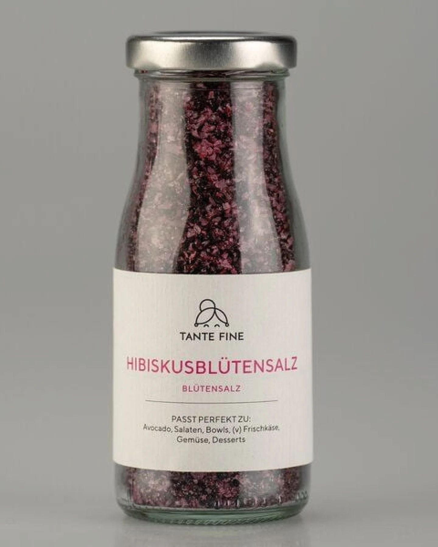 Tante Fine HIBISKUSBLÜTENSALZ * Natürliches Gewürzsalz für kreative Küche * Finishing Salz mit Blüten – Ansicht 3