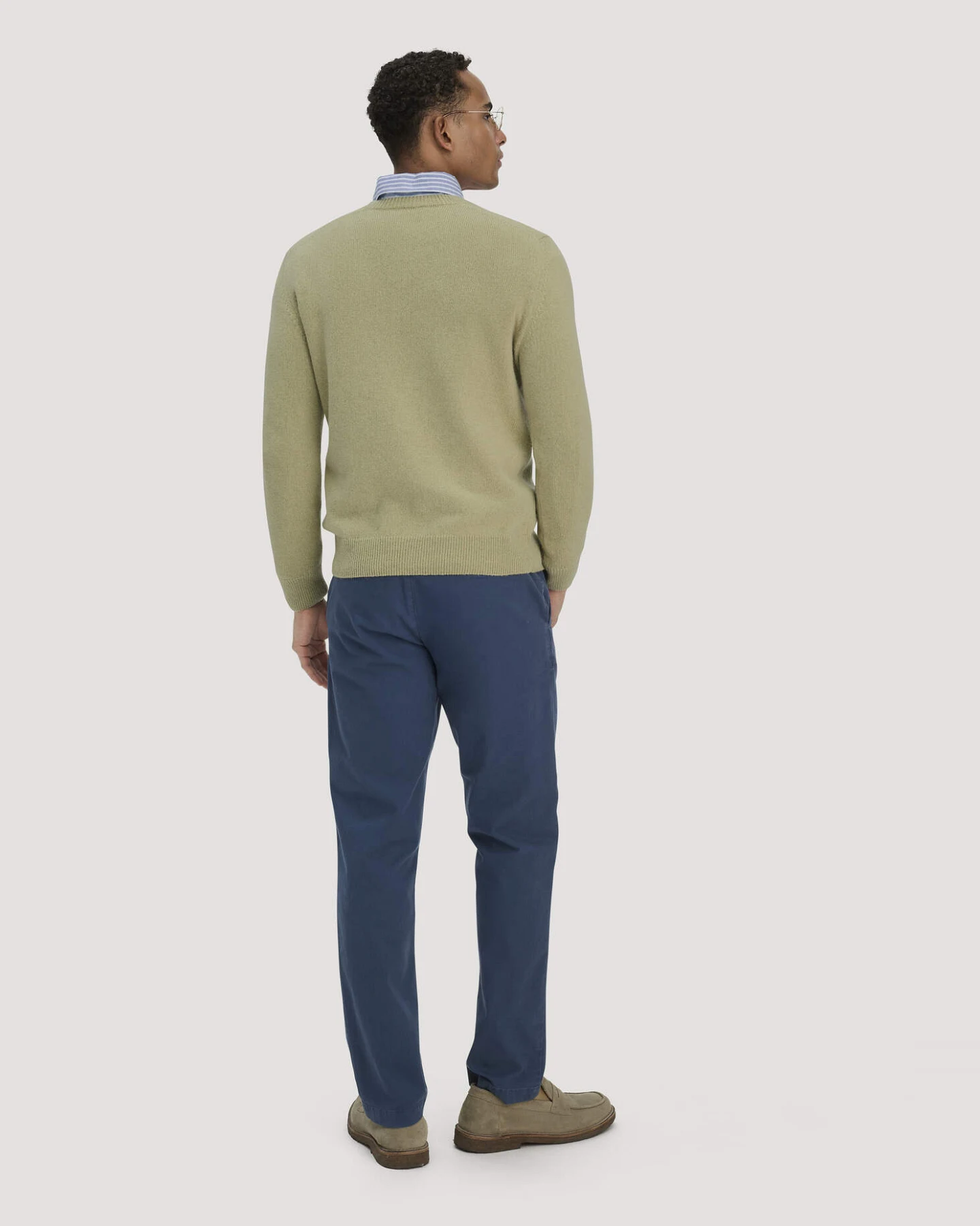 hessnatur Herren Chino LENN Regular aus Bio-Baumwolle - blau - Größe 34/34 – Ansicht 2