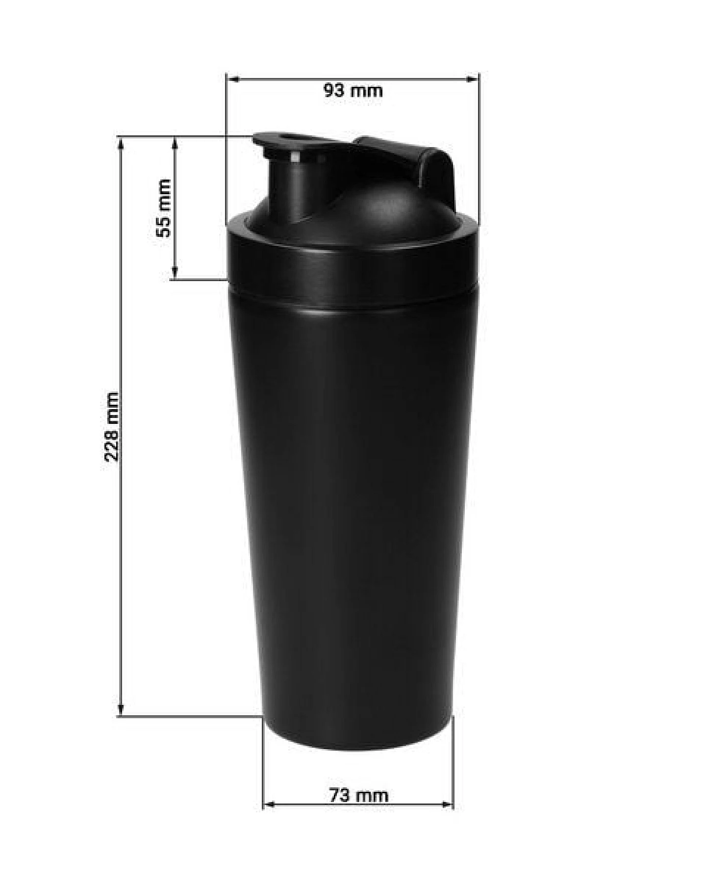 elasto Protein Shaker 600 ml 'Core' aus Edelstahl doppelwandig isoliert – Ansicht 2