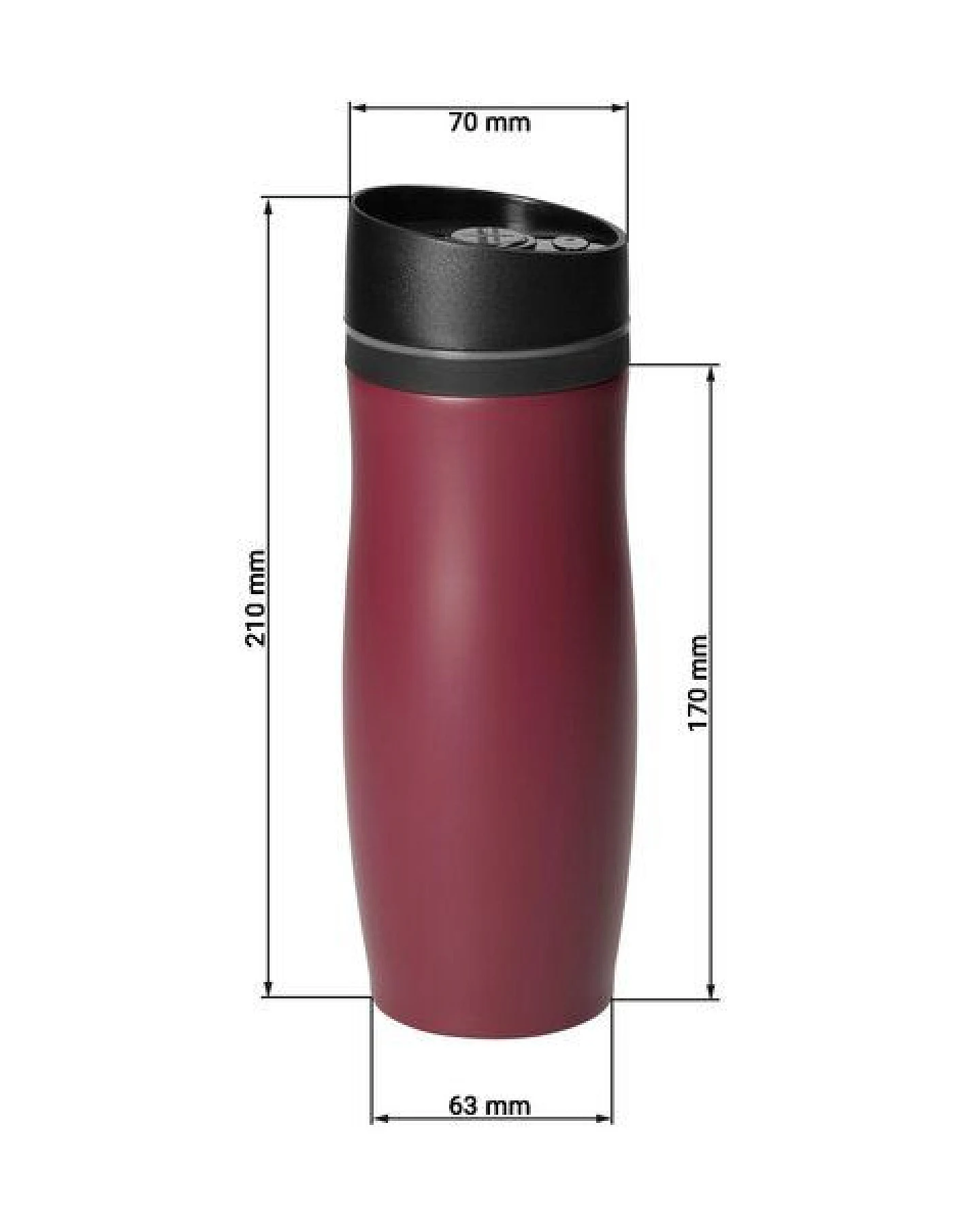 elasto Thermobecher 350 ml doppelwandig isoliert „Milano“ aus Edelstahl – Ansicht 2