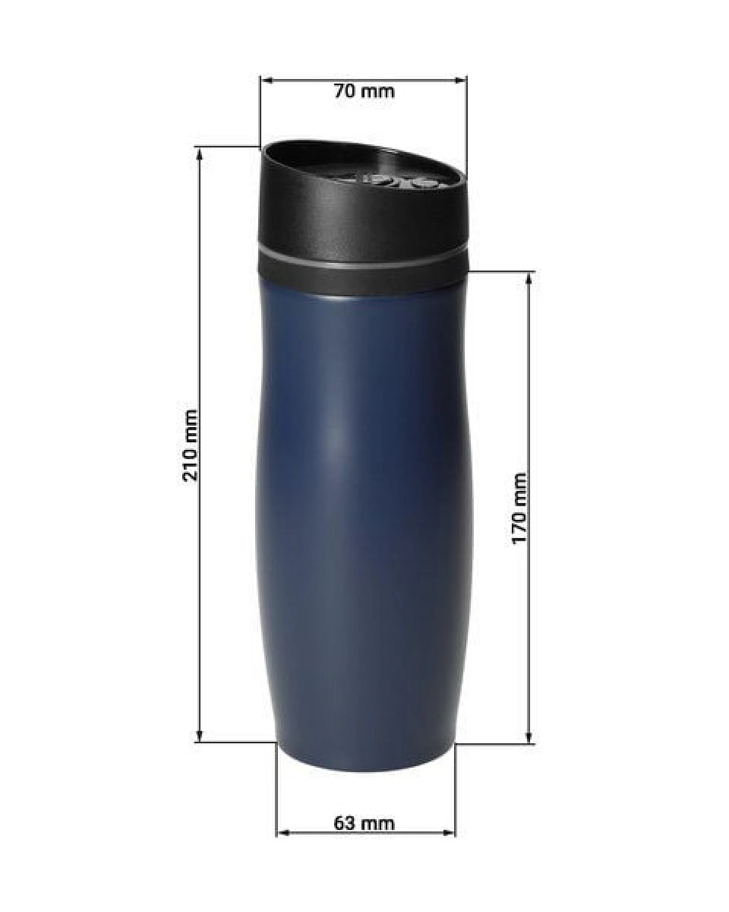 elasto Thermobecher 350 ml doppelwandig isoliert „Milano“ aus Edelstahl – Ansicht 2