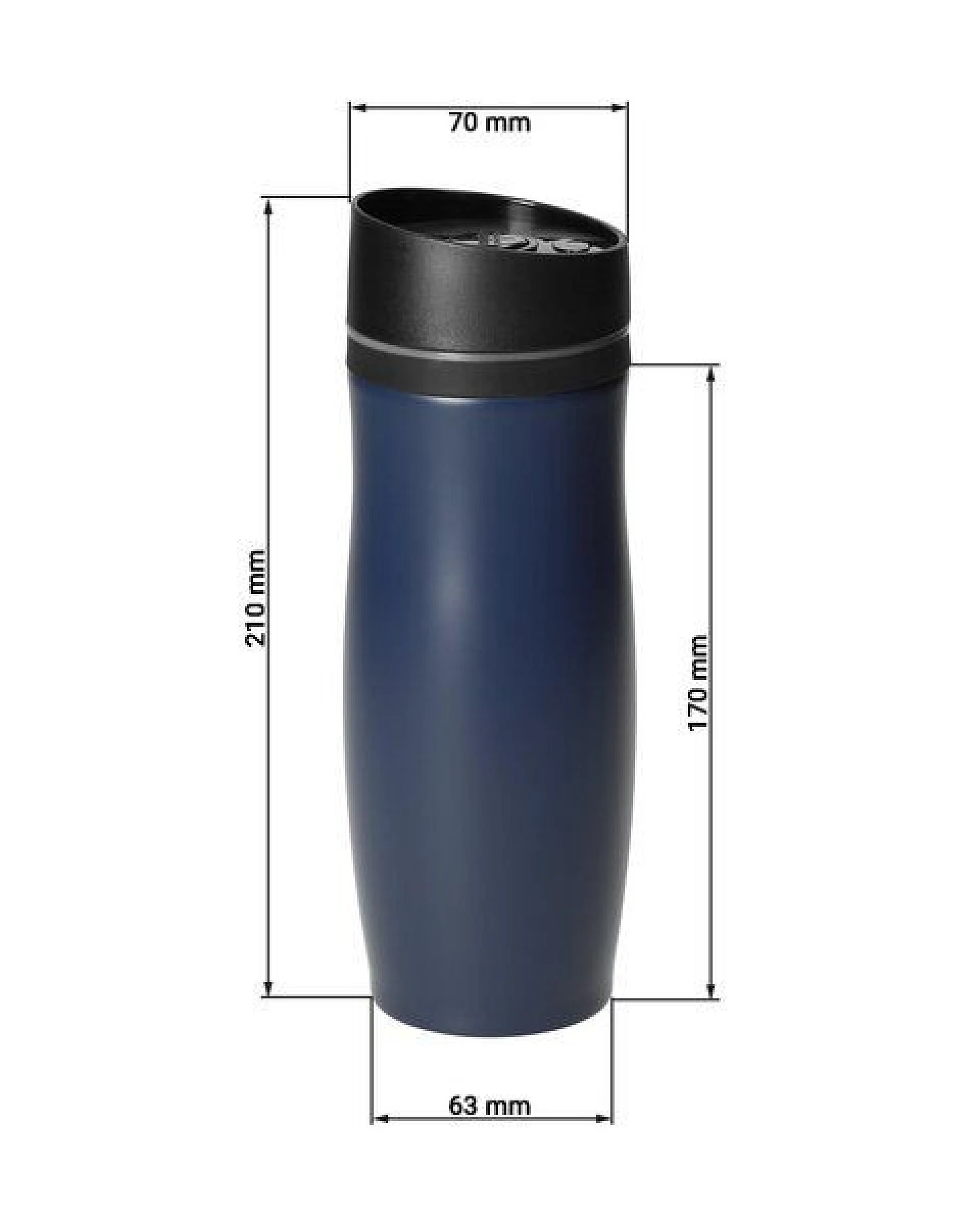 elasto Thermobecher 350 ml doppelwandig isoliert „Milano“ aus Edelstahl – Ansicht 2