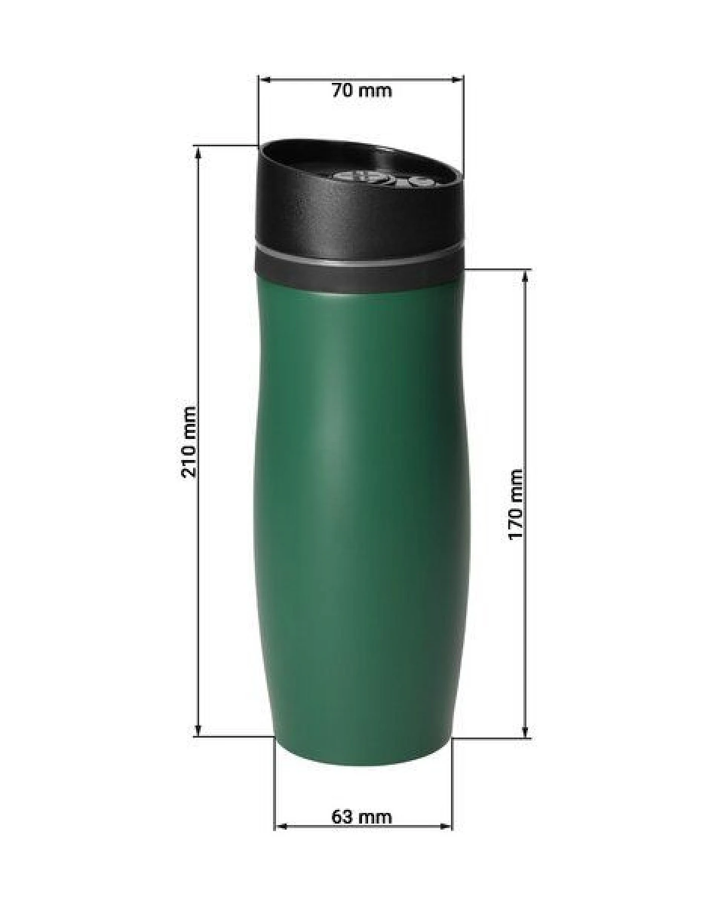 elasto Thermobecher 350 ml doppelwandig isoliert „Milano“ aus Edelstahl – Ansicht 2