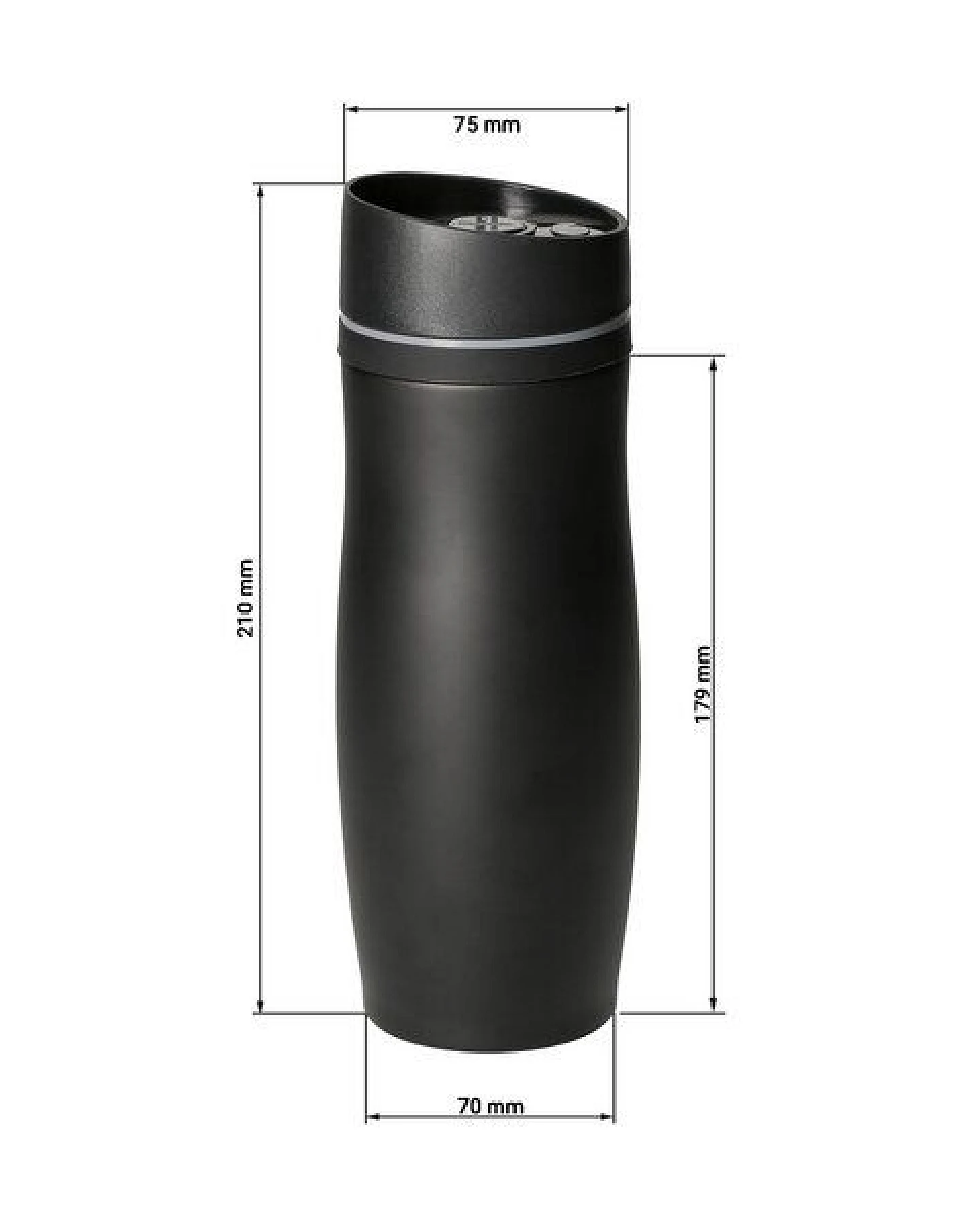 elasto Thermobecher 350 ml doppelwandig isoliert „Milano“ aus Edelstahl – Ansicht 2