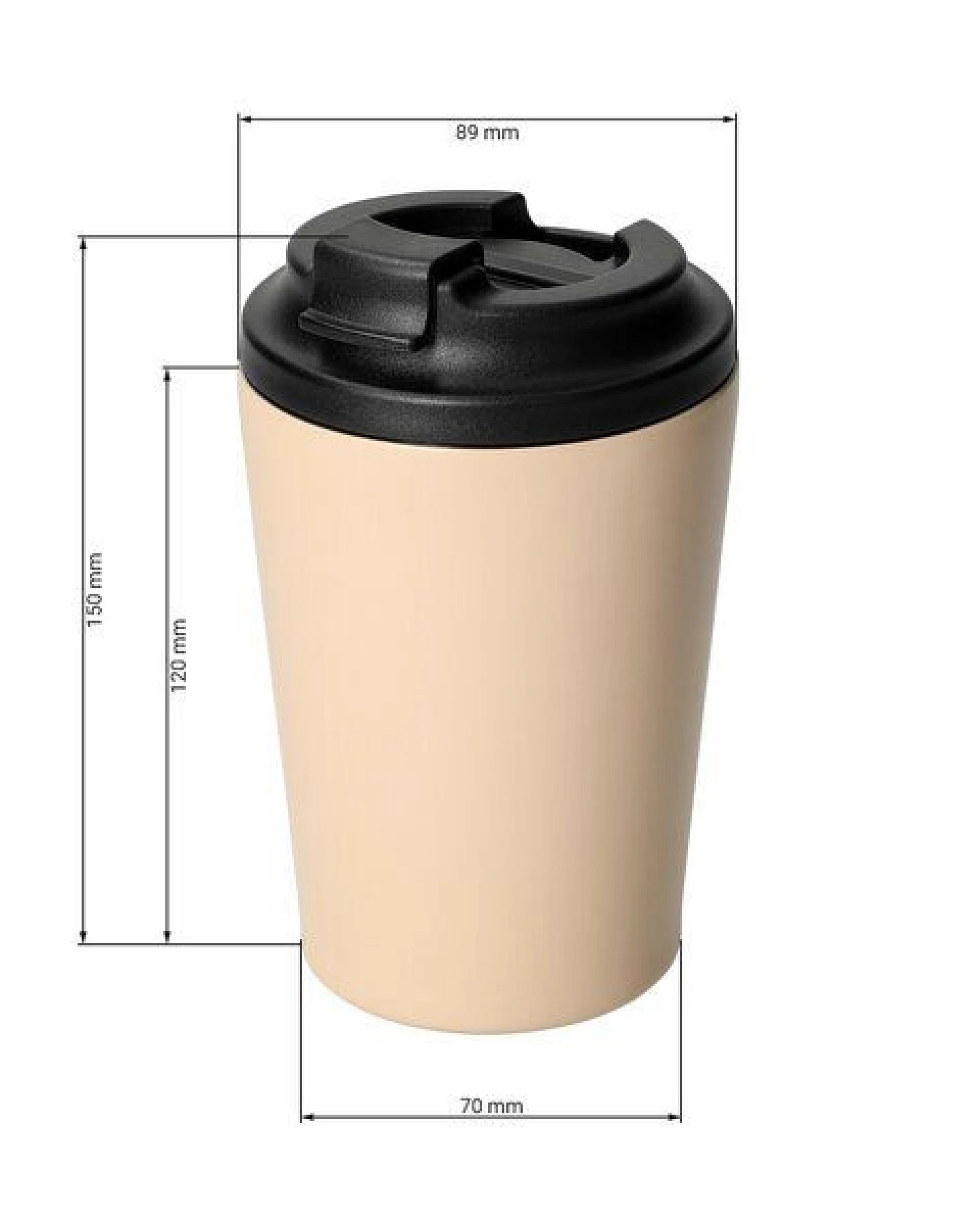 elasto Keramikbeschichteter Kaffeebecher 360 ml - Coffee to go Becher aus Edelstahl – Ansicht 3