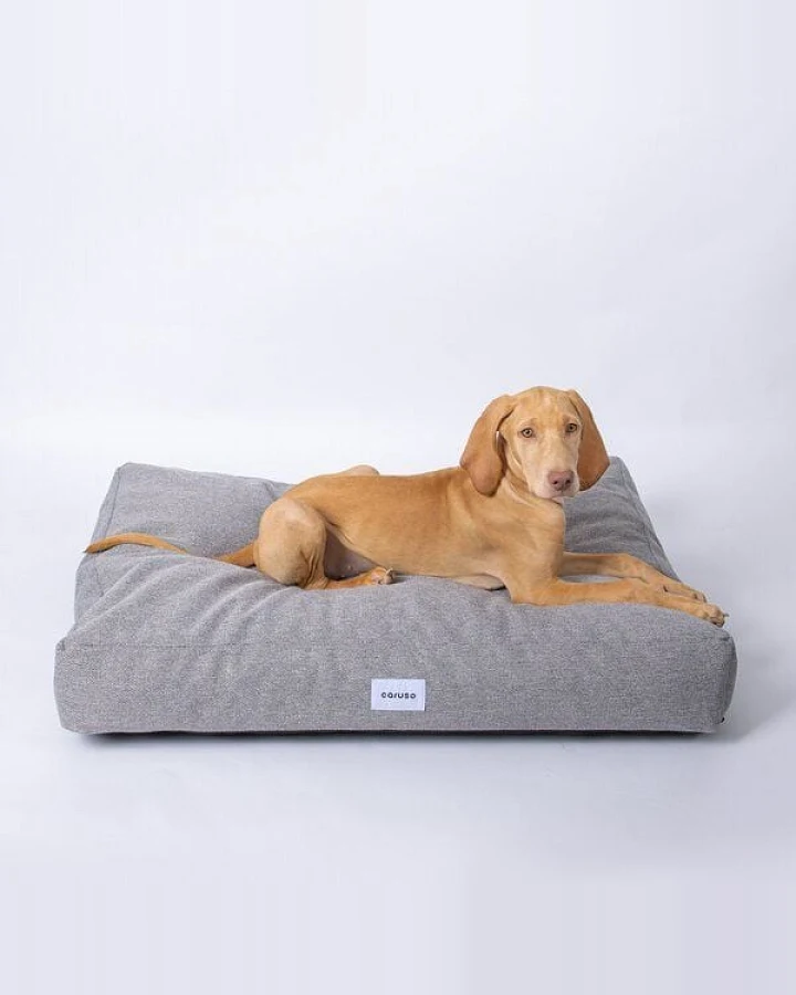 Caruso Conscious Pet Supply Hundebett - Easy Clean Grau - aus Upcycling- und Recyclingmaterial - mit wasserabperlendem Bezug