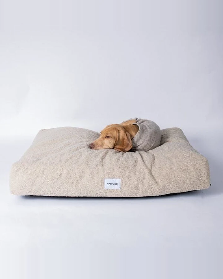 Caruso Conscious Pet Supply Hundebett - Teddy Beige - aus Upcycling- und Recyclingmaterial