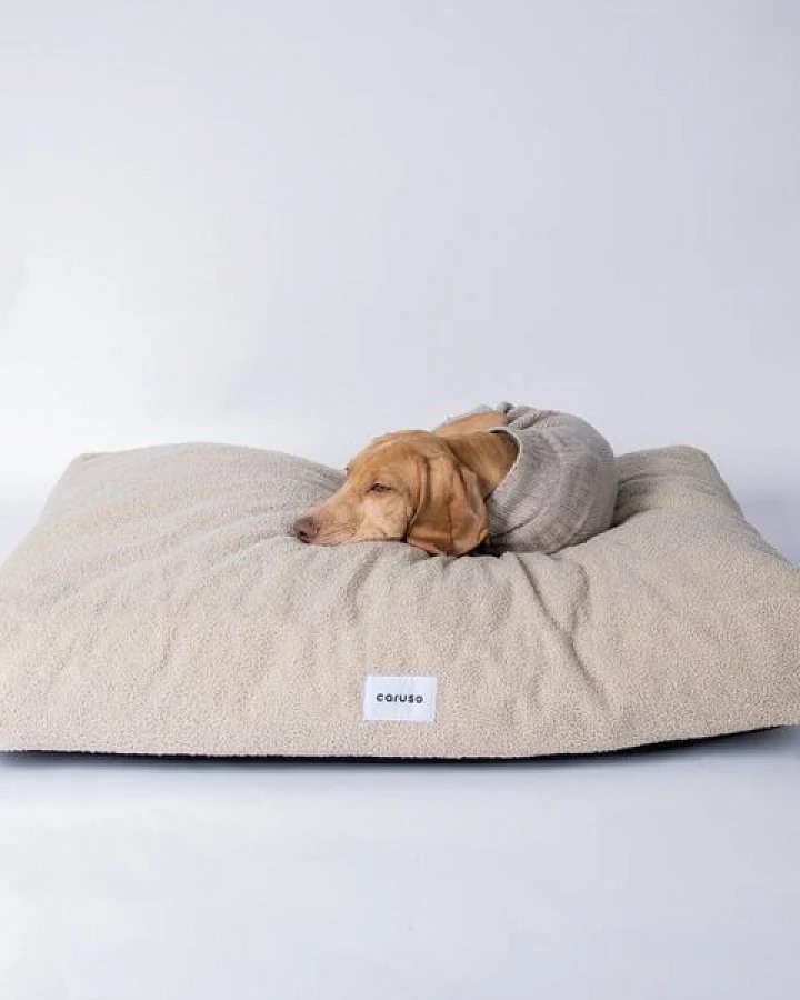 Caruso Conscious Pet Supply Hundebett - Teddy Beige - aus Upcycling- und Recyclingmaterial