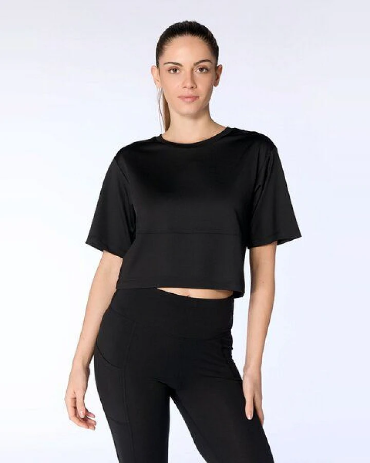 True North Damen Cropped T-Shirt aus recyceltem Polyester – nachhaltiges Sport & Freizeit Shirt 1116