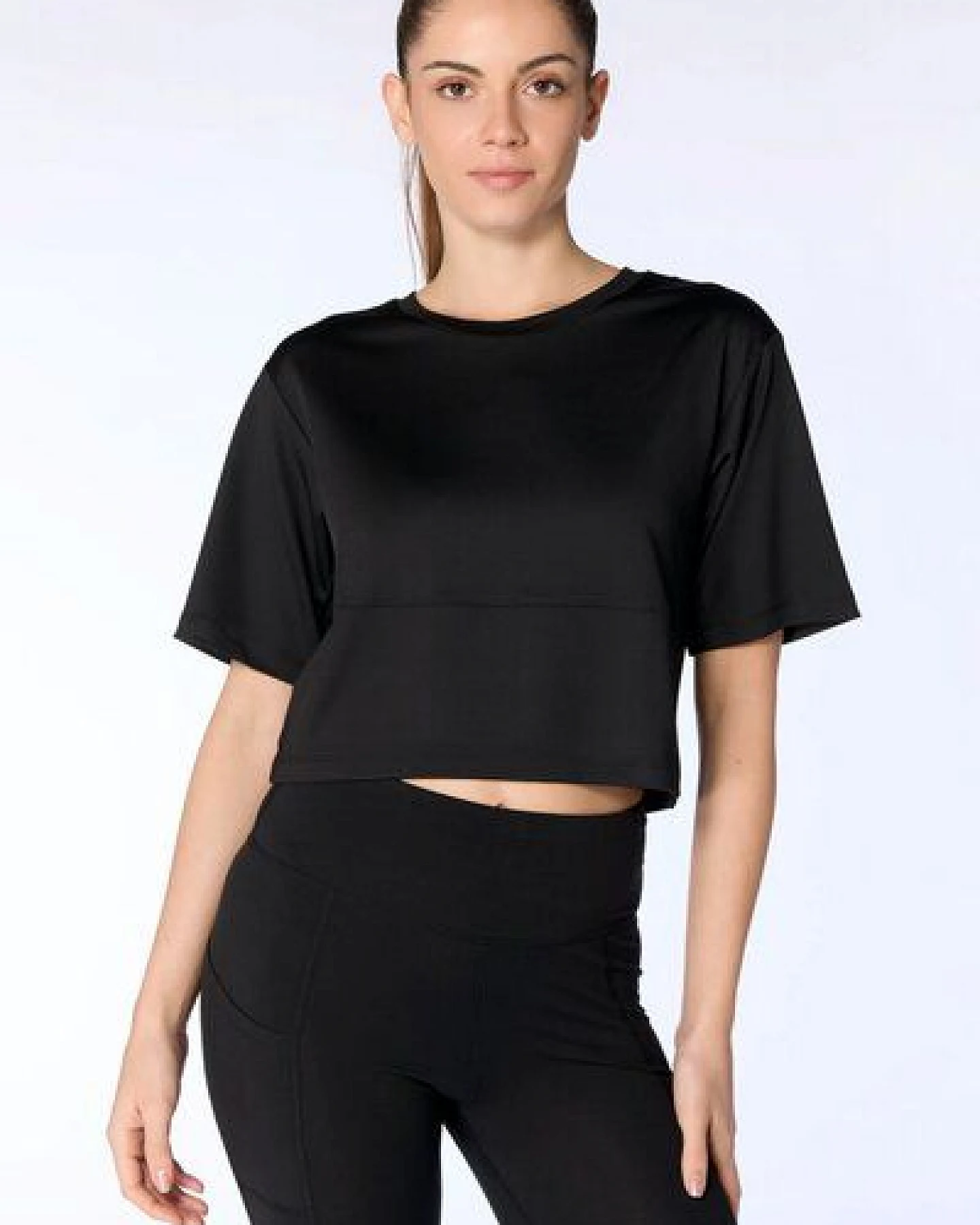 True North Damen Cropped T-Shirt aus recyceltem Polyester – nachhaltiges Sport & Freizeit Shirt 1116 – Ansicht 2