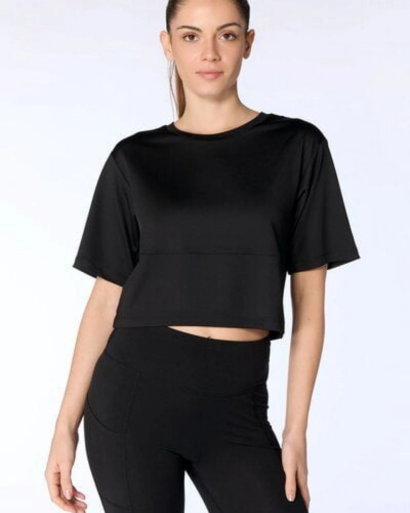 True North Damen Cropped T-Shirt aus recyceltem Polyester – nachhaltiges Sport & Freizeit Shirt 1116 – Ansicht 2