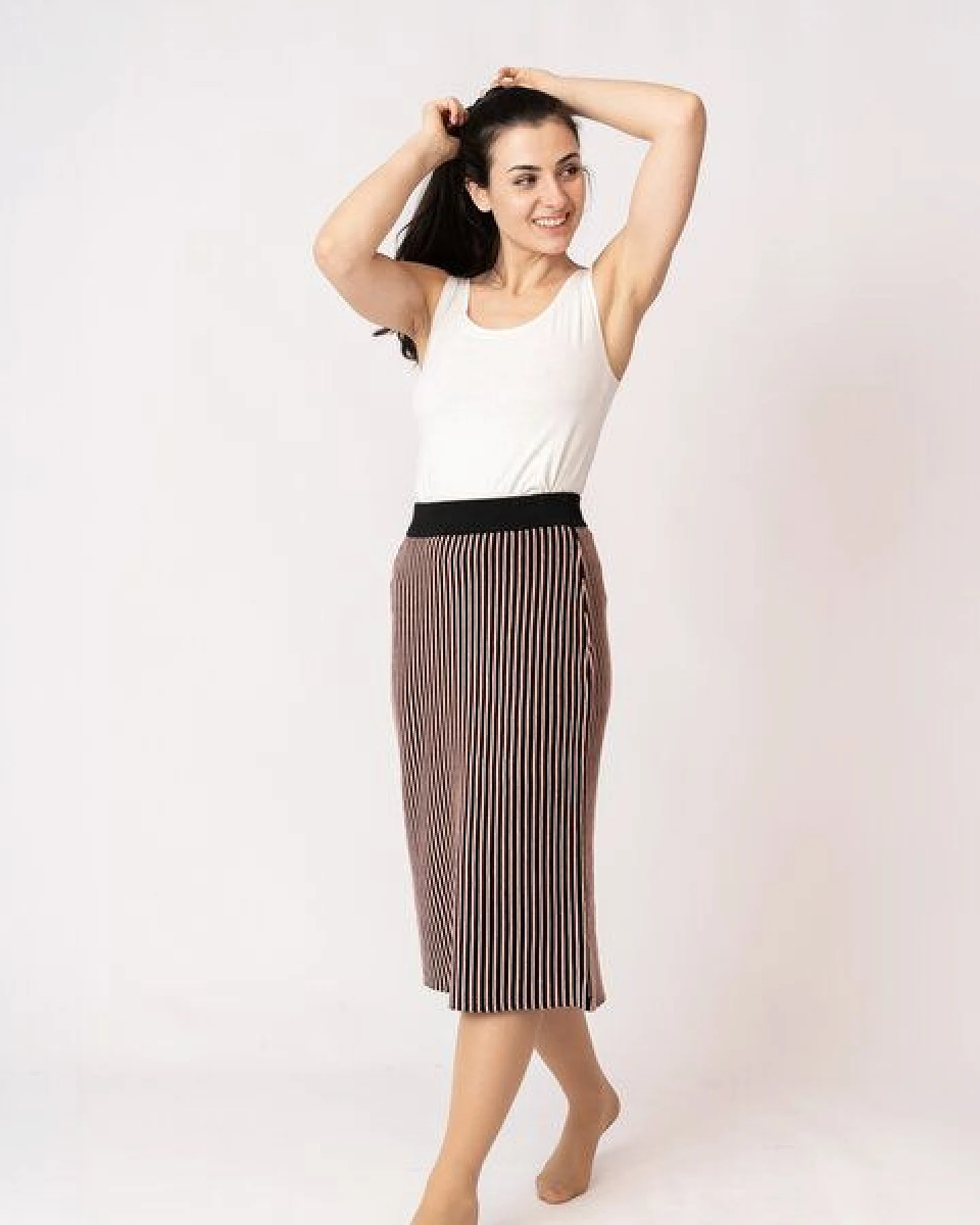GARY MASH Pencil-Skirt Shandon in Midi-Länge aus Biobaumwolle – Ansicht 4