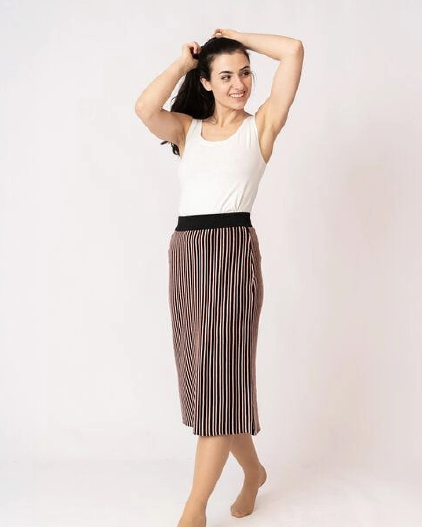 GARY MASH Pencil-Skirt Shandon in Midi-Länge aus Biobaumwolle – Ansicht 4