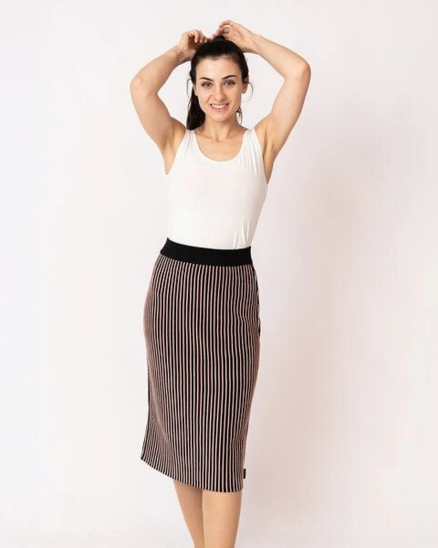 GARY MASH Pencil-Skirt Shandon in Midi-Länge aus Biobaumwolle – Ansicht 4