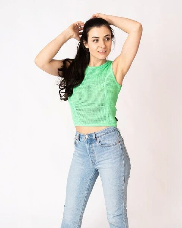 GARY MASH Gestricktes cropped Top Rosita aus Biobaumwolle