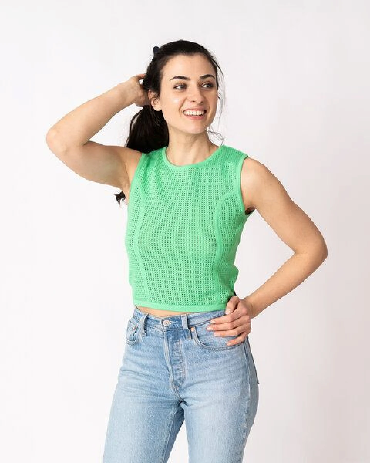 GARY MASH Gestricktes cropped Top Rosita aus Biobaumwolle – Ansicht 2