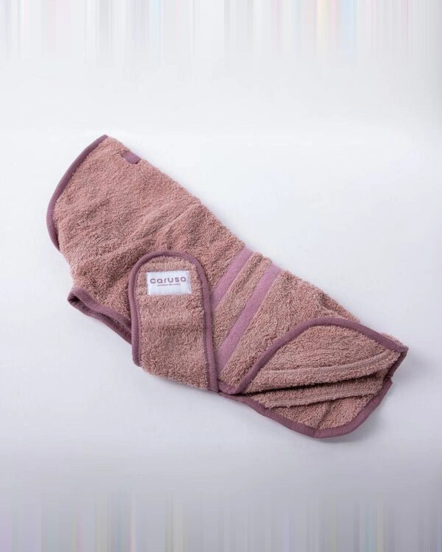 Caruso Conscious Pet Supply Hundebademantel - Rosa - doppellagig und saugstark - Bio-Baumwoll Mix – Ansicht 4