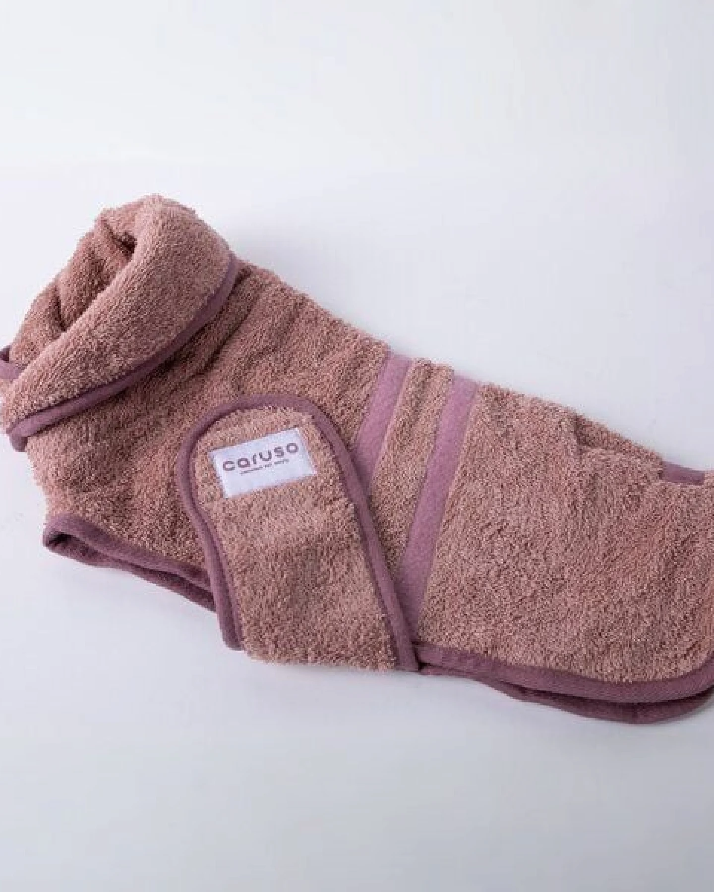 Caruso Conscious Pet Supply Hundebademantel - Rosa - doppellagig und saugstark - Bio-Baumwoll Mix – Ansicht 2