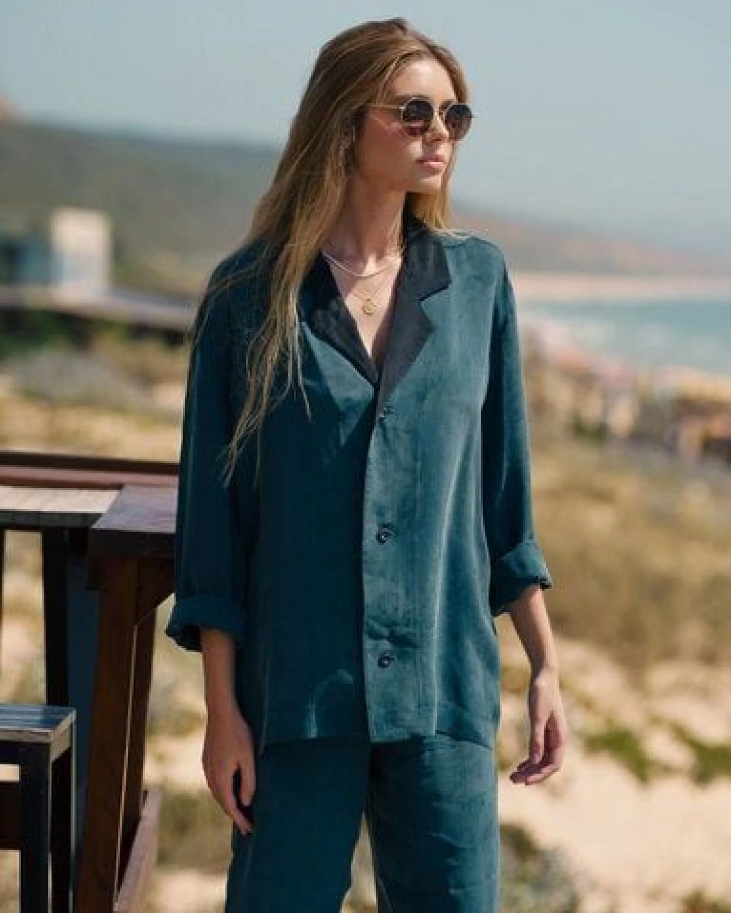 HACOY Cupro Unisex Pyjama – Vegane Seide & Made in Italy – Ansicht 2