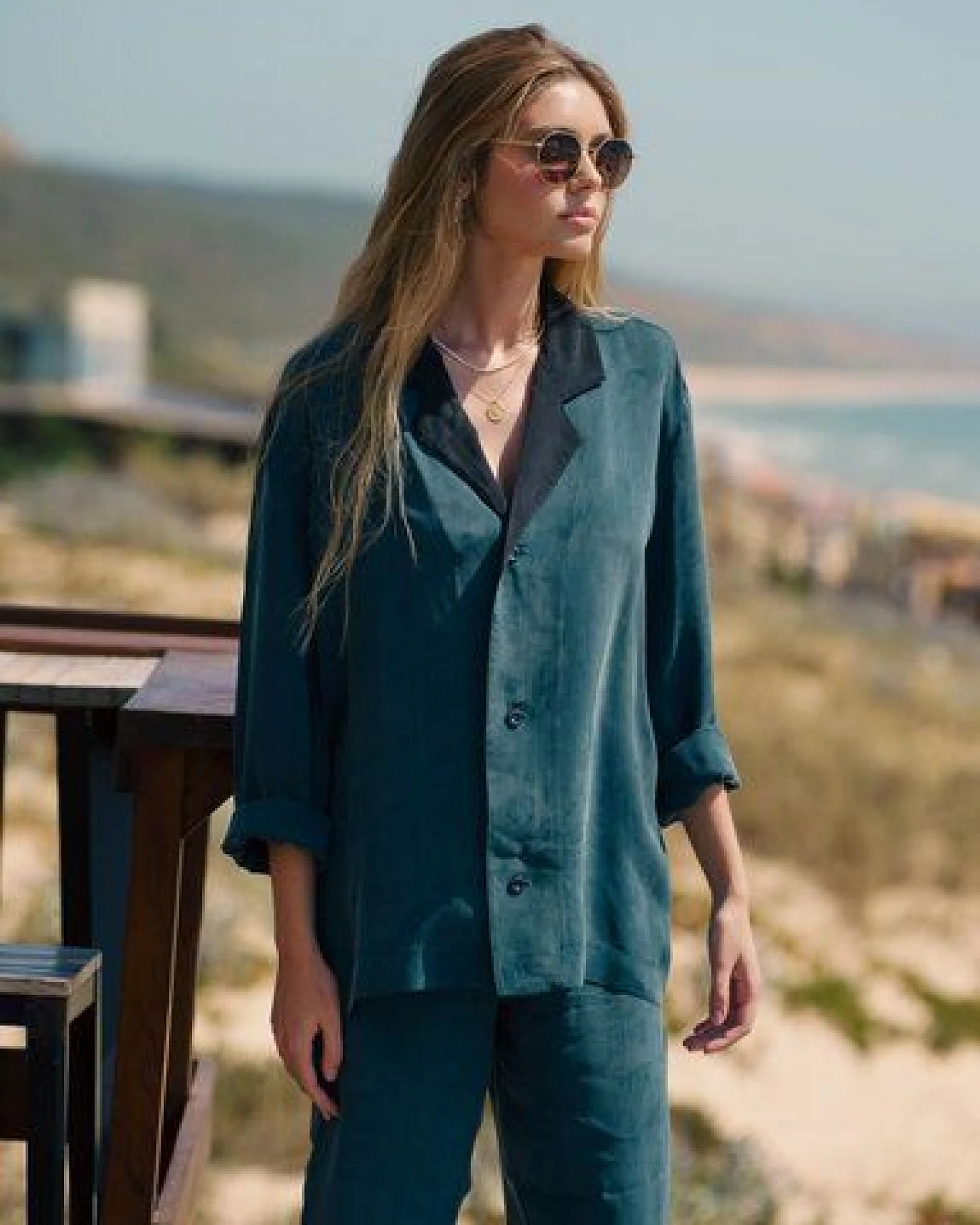 HACOY Cupro Unisex Pyjama – Vegane Seide & Made in Italy – Ansicht 2