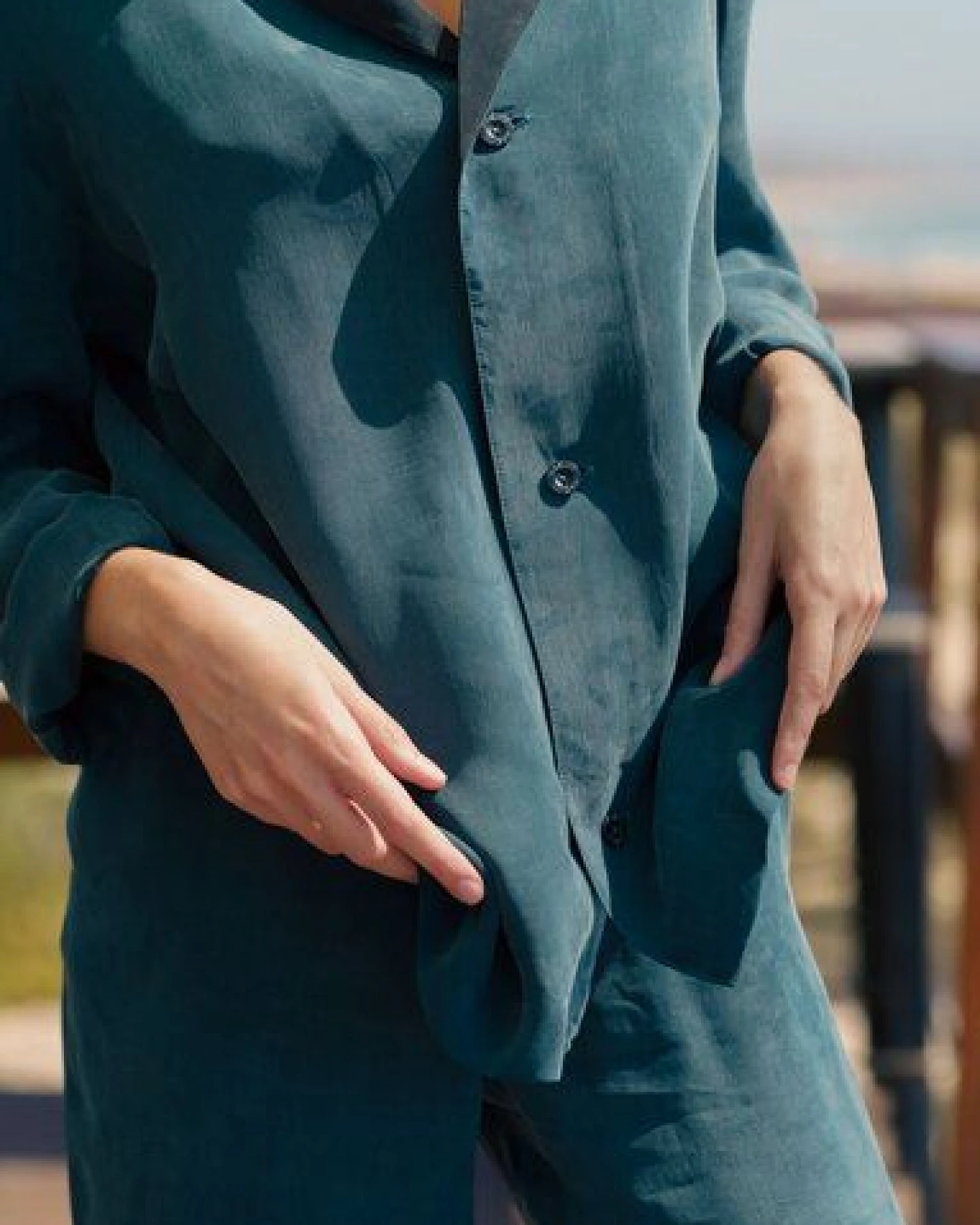 HACOY Cupro Unisex Pyjama – Vegane Seide & Made in Italy – Ansicht 3
