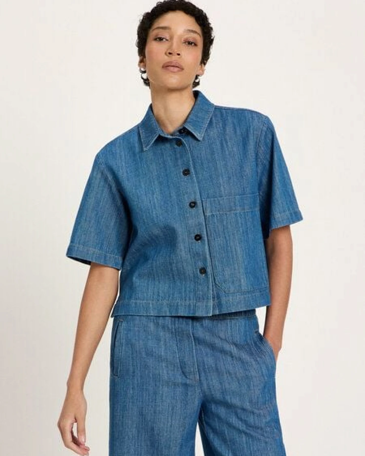 LANIUS Jeansshirt (GOTS) aus Bio-Baumwolle – Ansicht 3